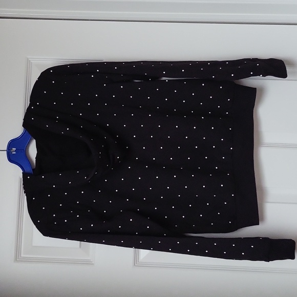 H&M Black and White Polka Dot Hoodie! Size Small! NWT! - Picture 4 of 7